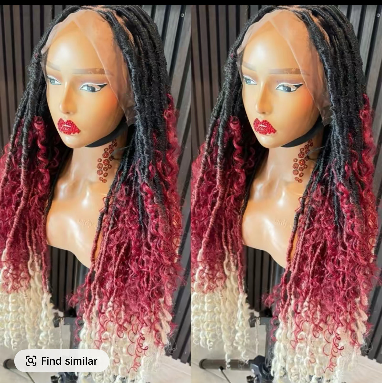 Locs boho knotless braided wig