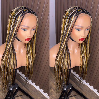 22 inches mix color knotless braided wig