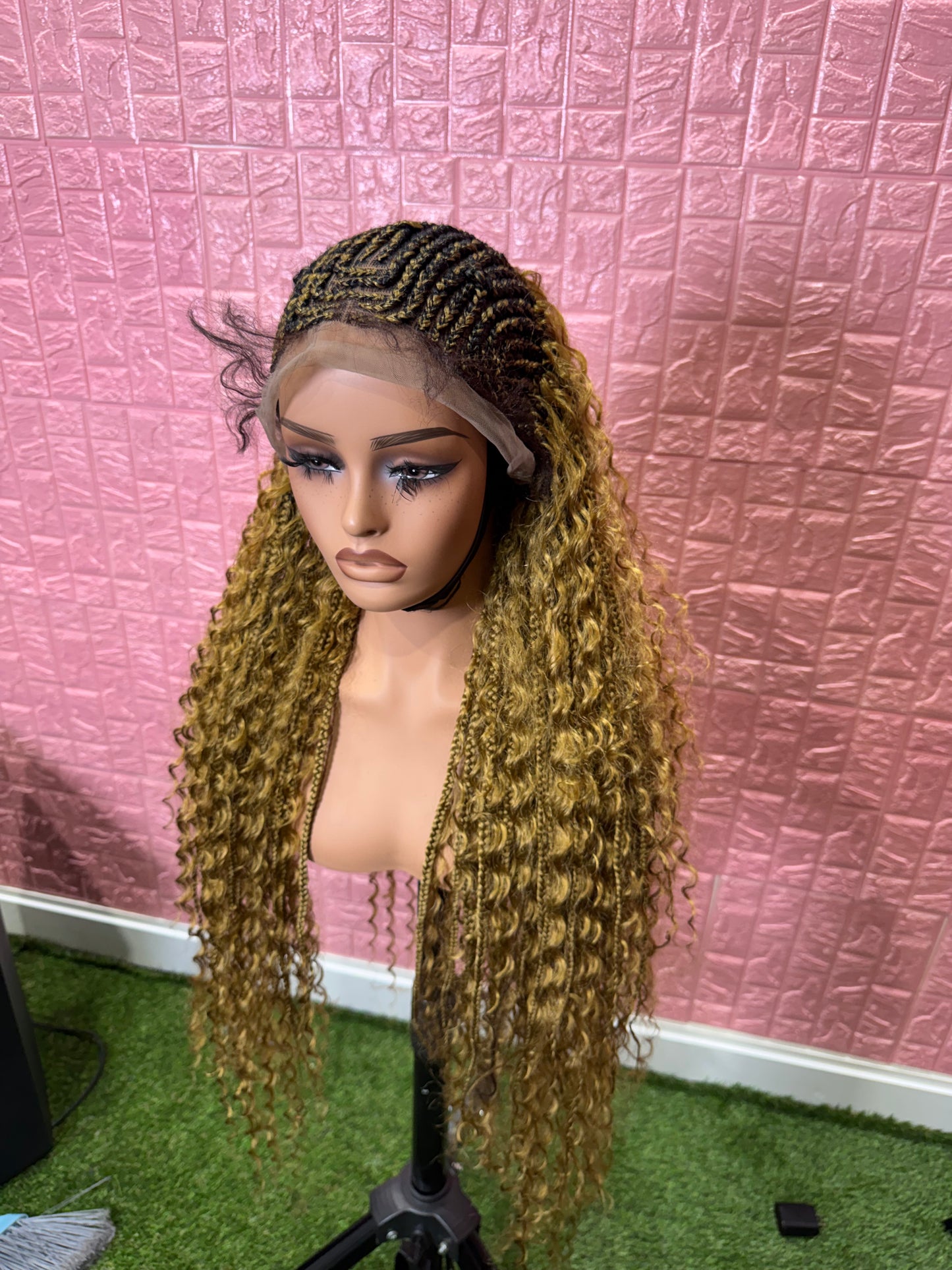 Blonde braids front boho clearance sales