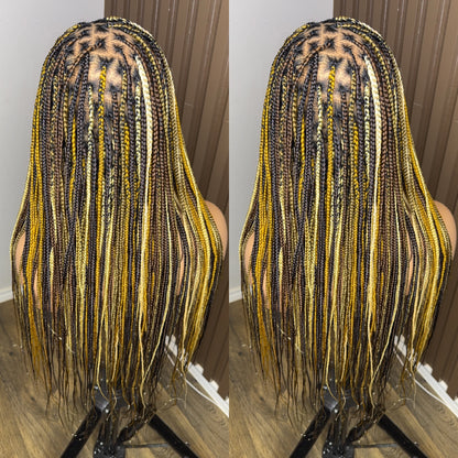 22 inches mix color knotless braided wig