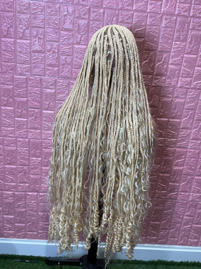 Blonde braids boho