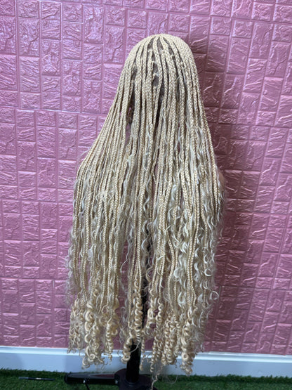 Blonde braids boho