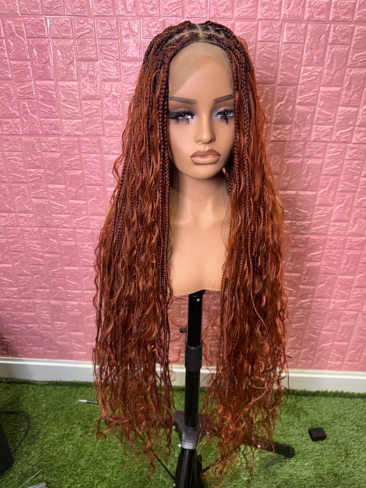 Ginger boho knotless braiding clearance sales