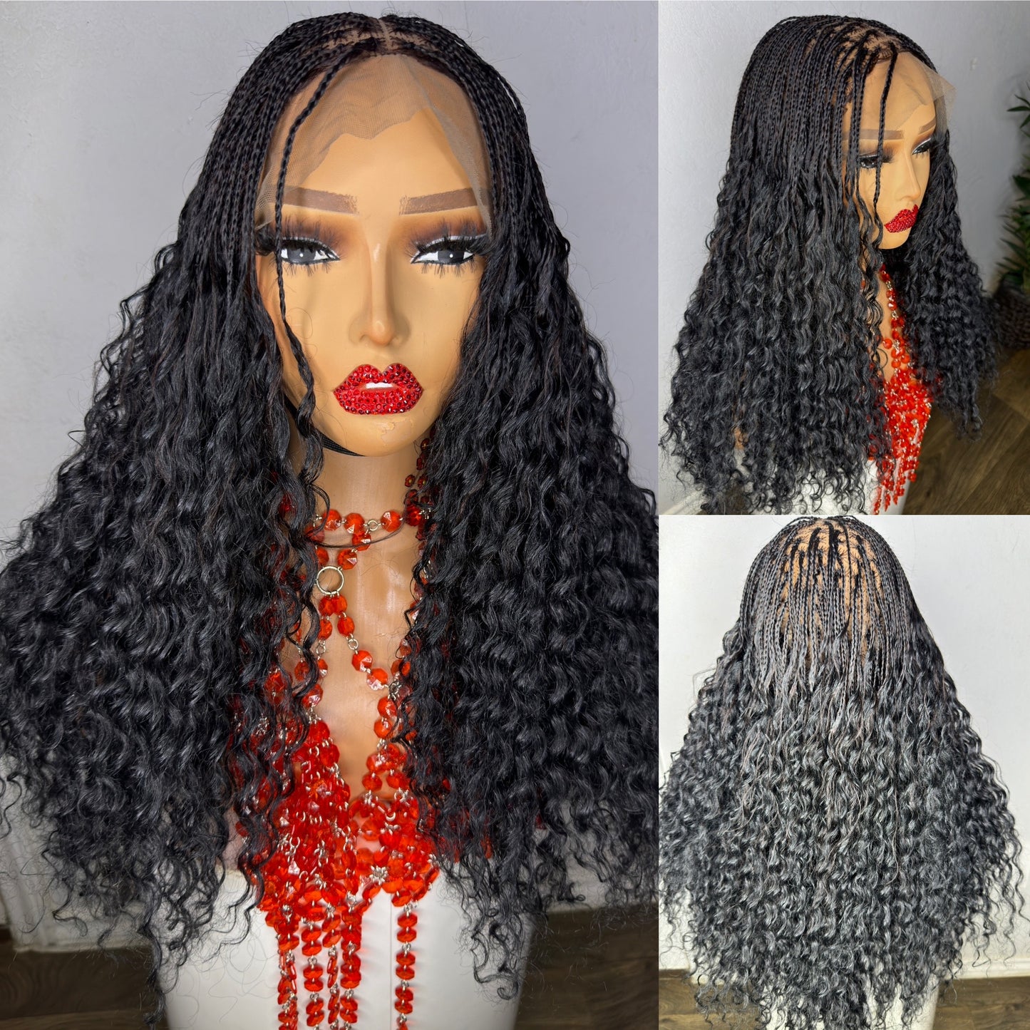 Black bohemian curl wig