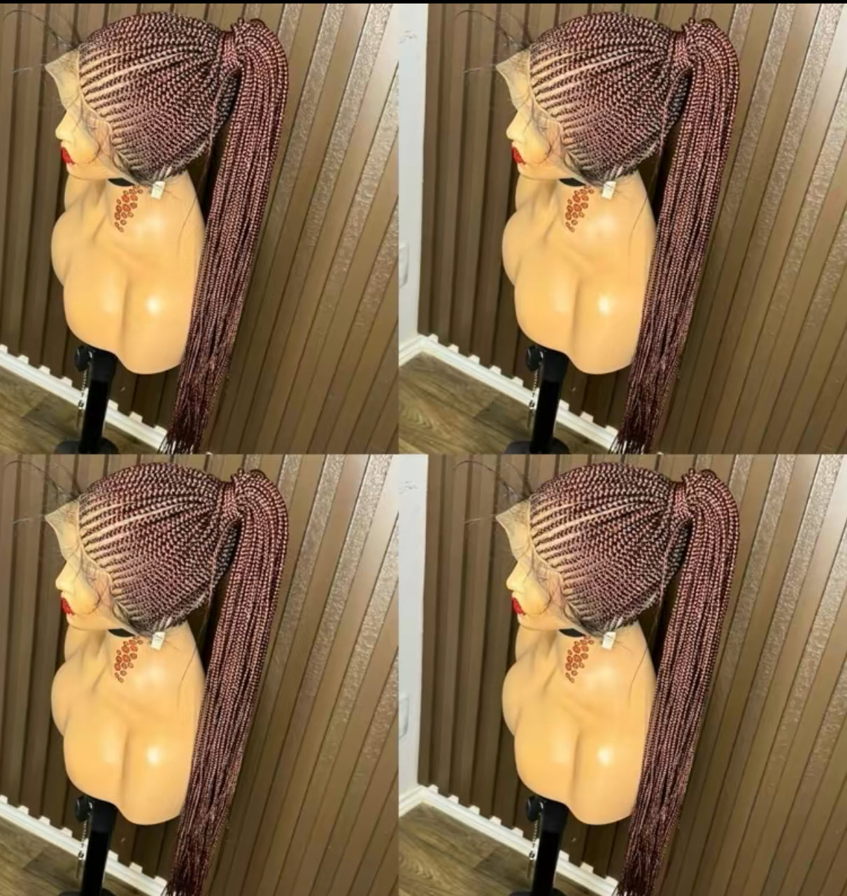 Pony tail knotless braided wig