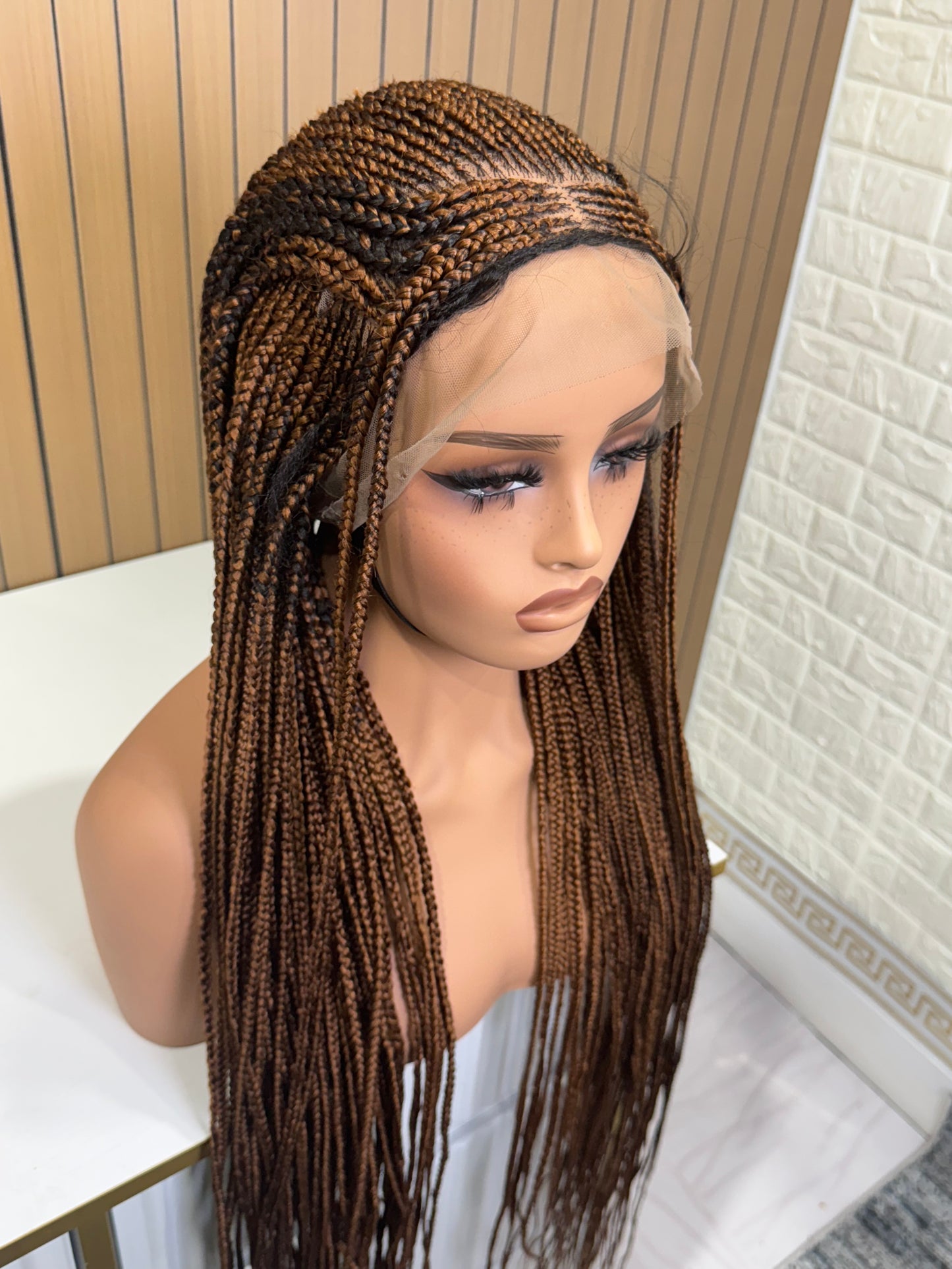 Wig key blonde k or less braided wig fullace