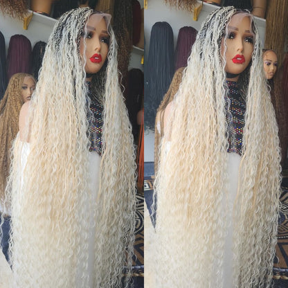 Blonde boho with dark roots