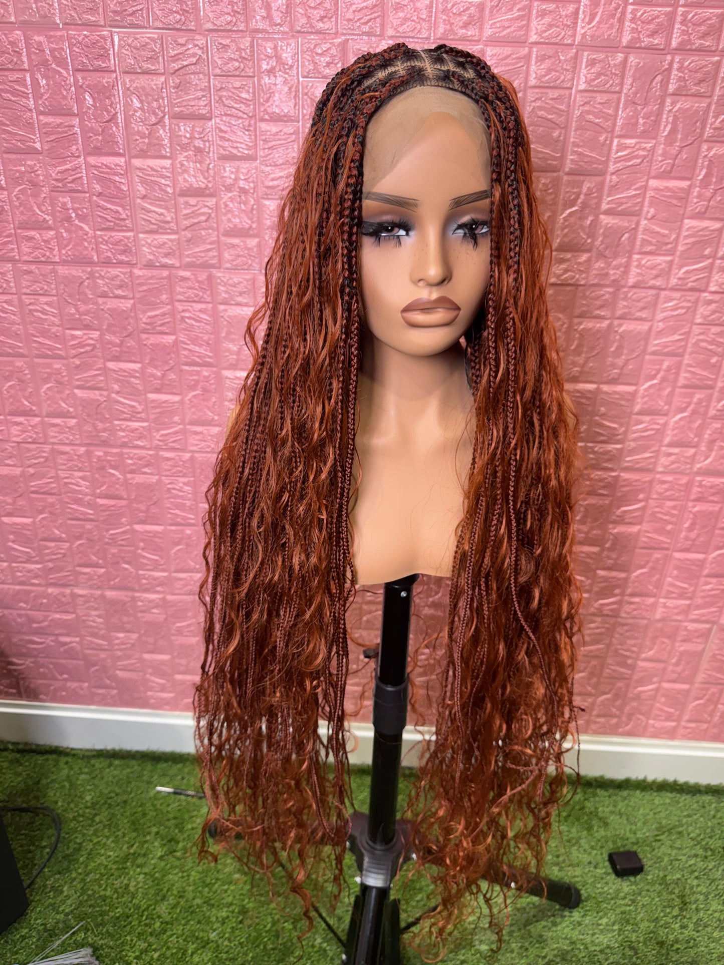 Ginger boho knotless braiding clearance sales