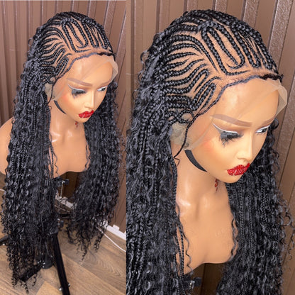 French braided boho braided wig