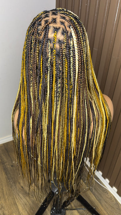 22 inches mix color knotless braided wig