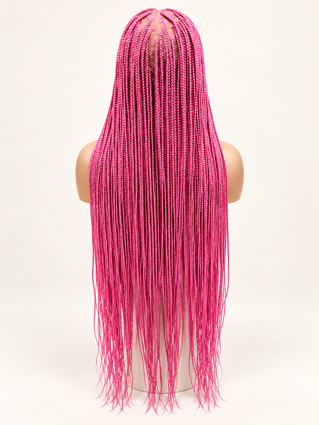 Pink knotless braided wig