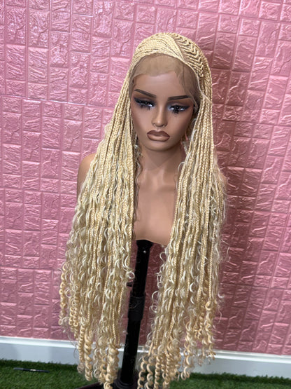 Blonde braids boho