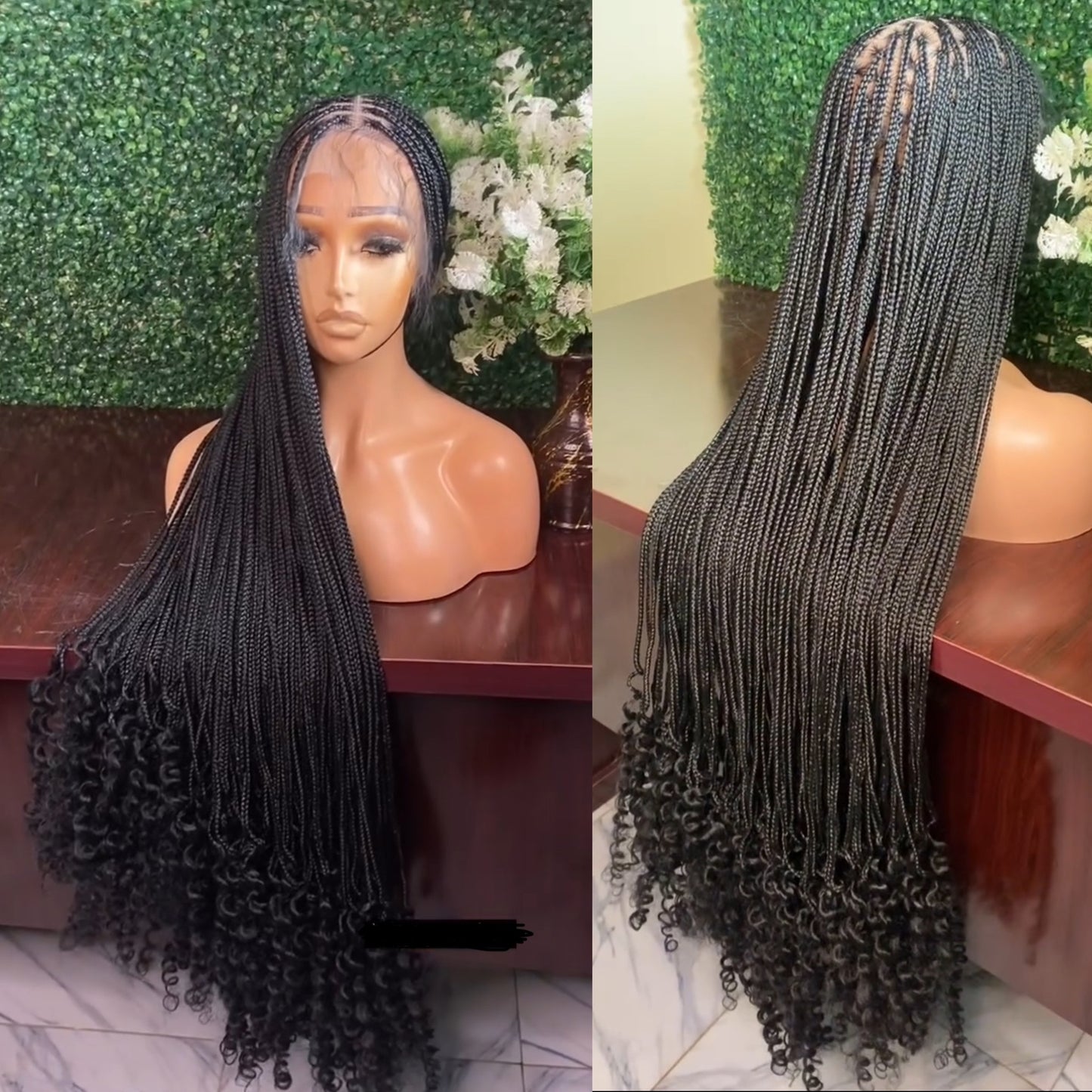 Curly tips 40inches braided wig