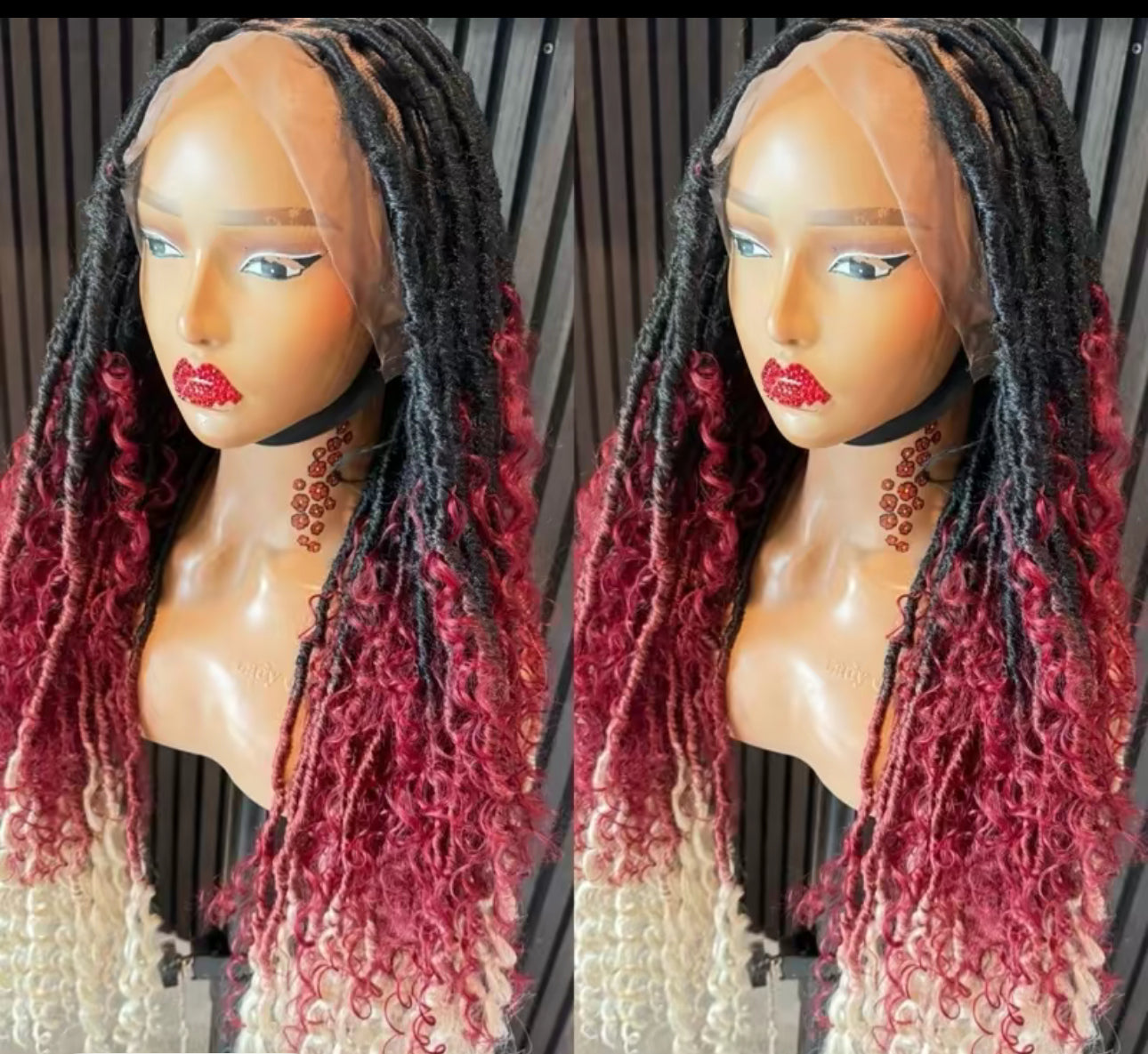 Locs boho knotless braided wig