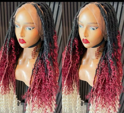 Locs boho knotless braided wig