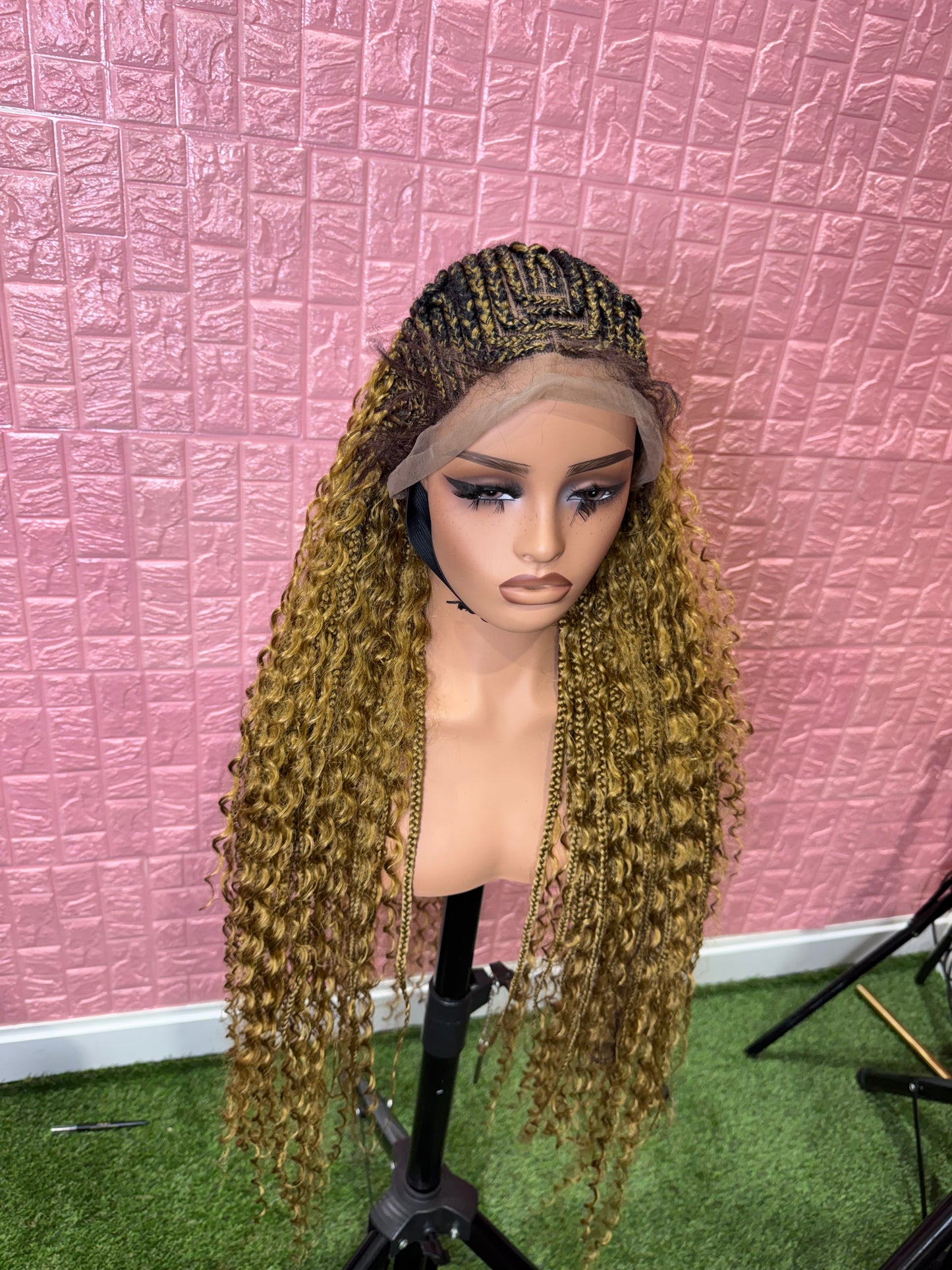 Blonde braids front boho clearance sales