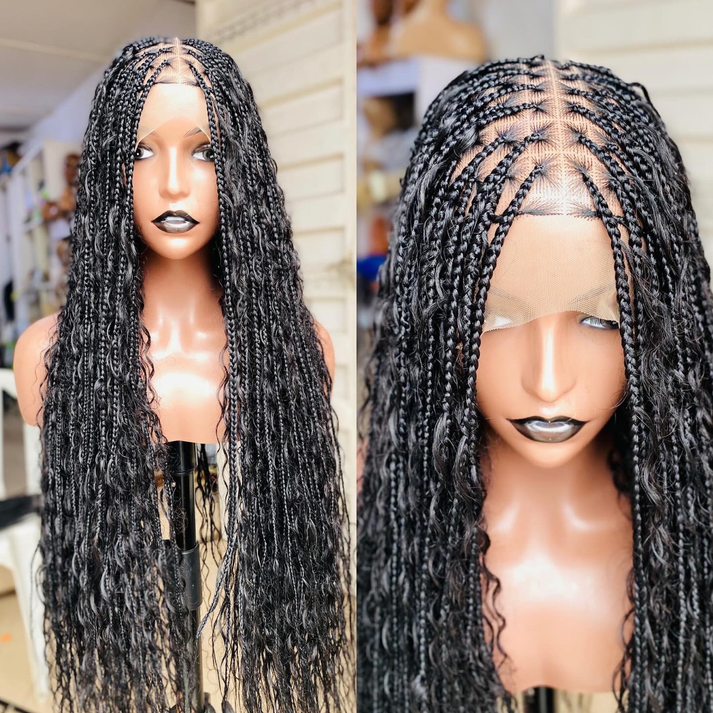 Boho braids with human hair