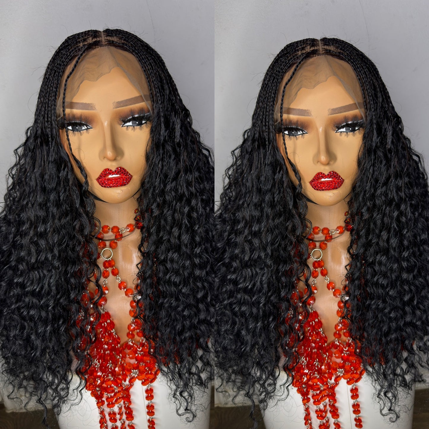 Black bohemian curl wig