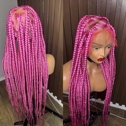 Pink jumbo braids