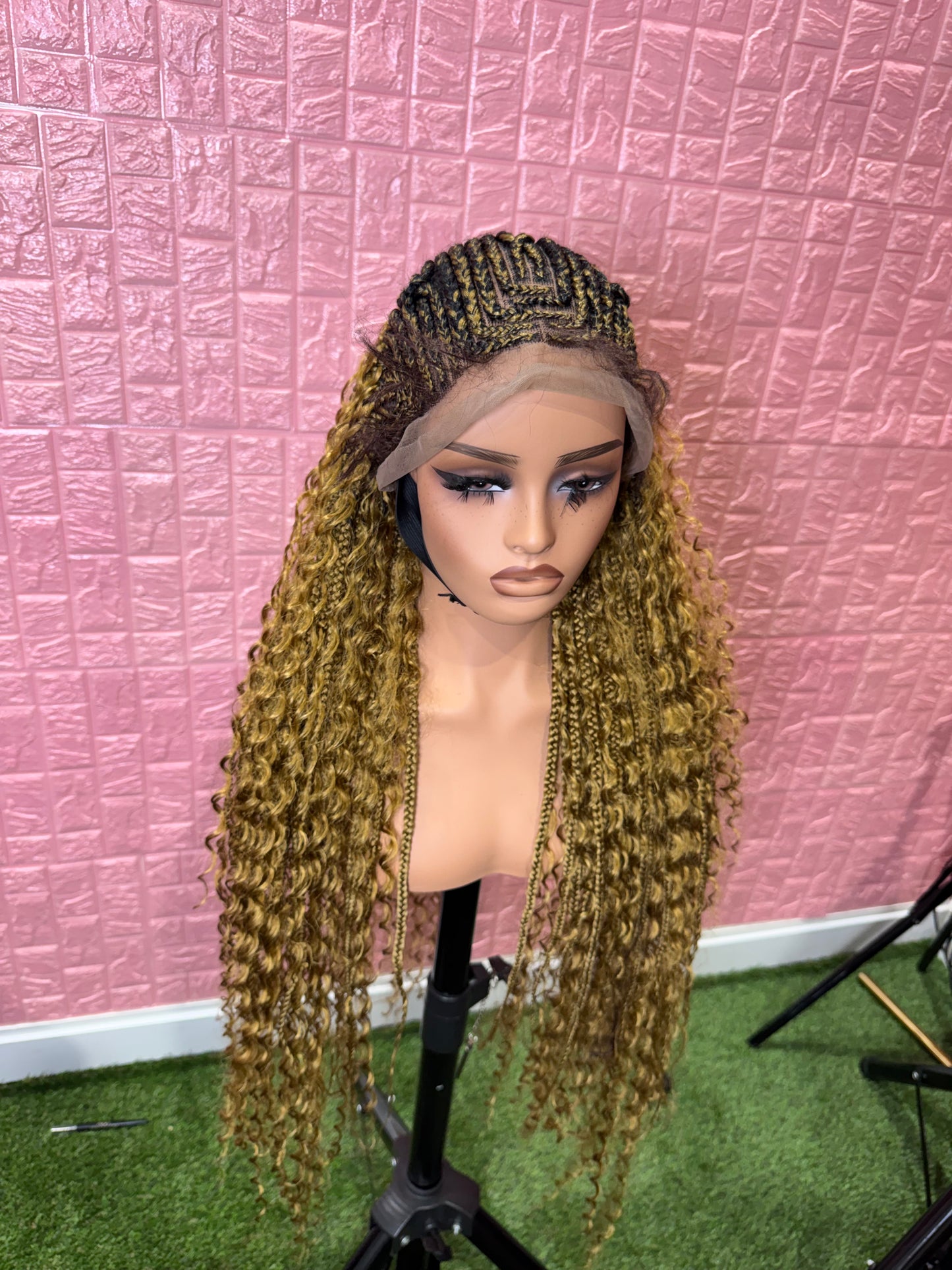 Blonde braids front boho clearance sales