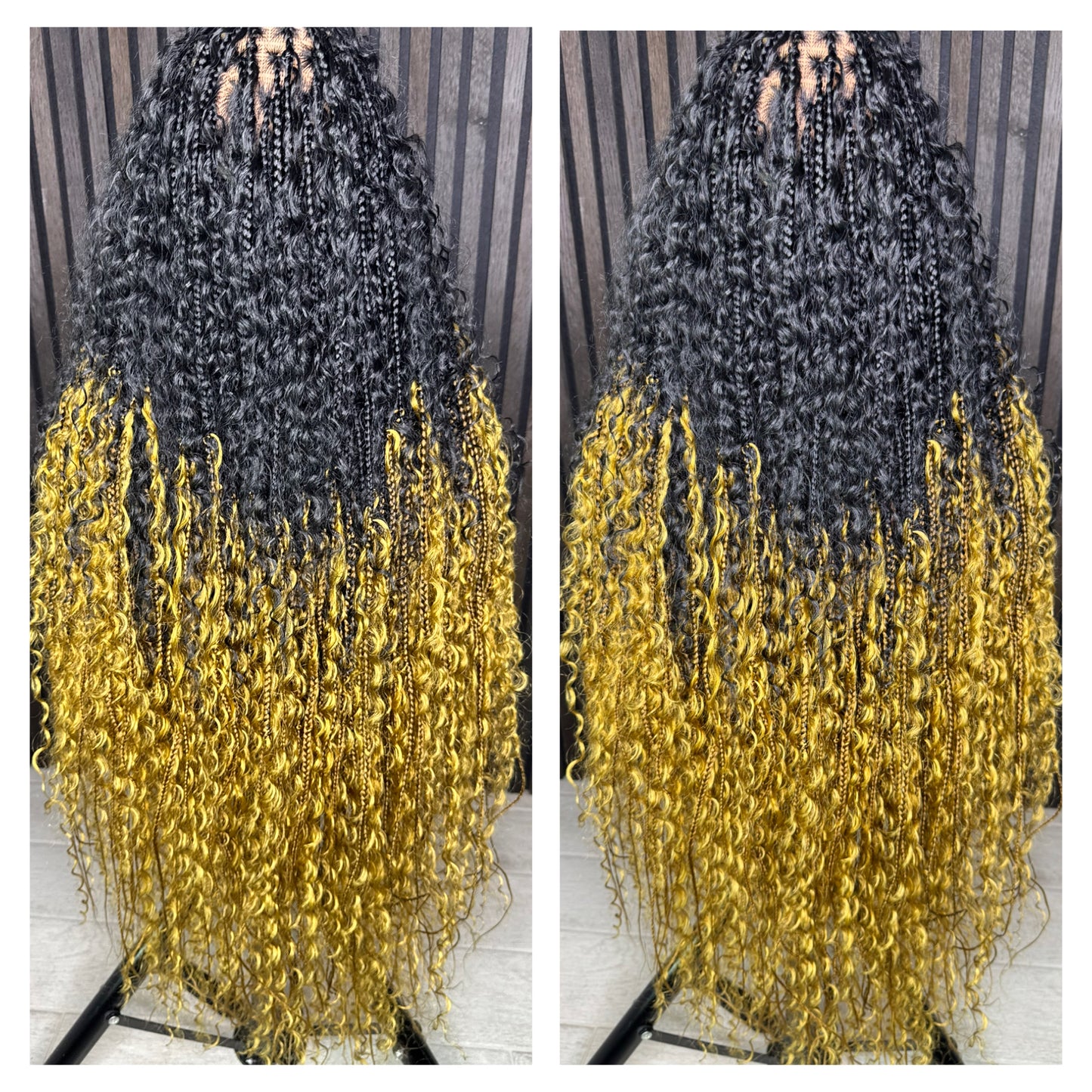 Black and blonde ombre boho