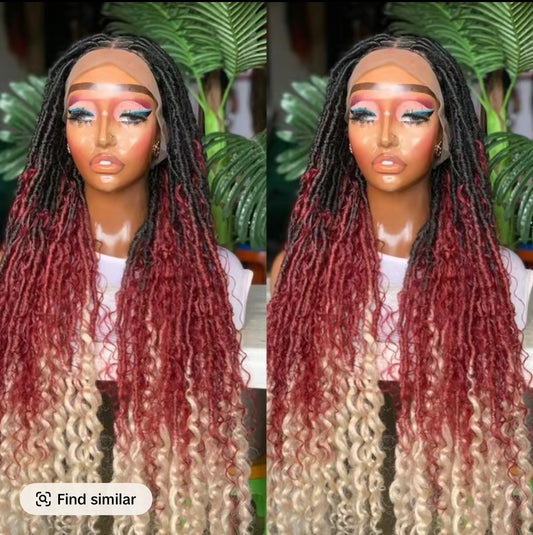 Locs boho knotless braided wig