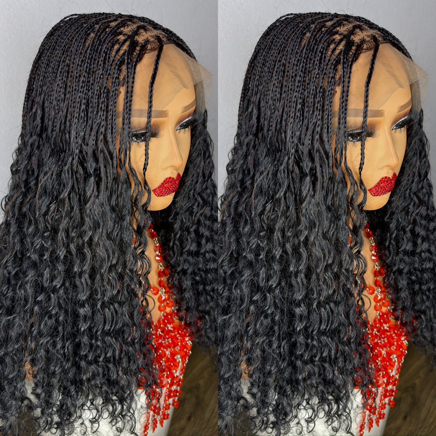 Black bohemian curl wig