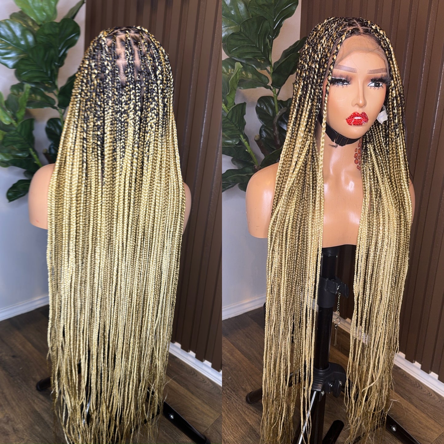 613/27 knotless braided wig mix