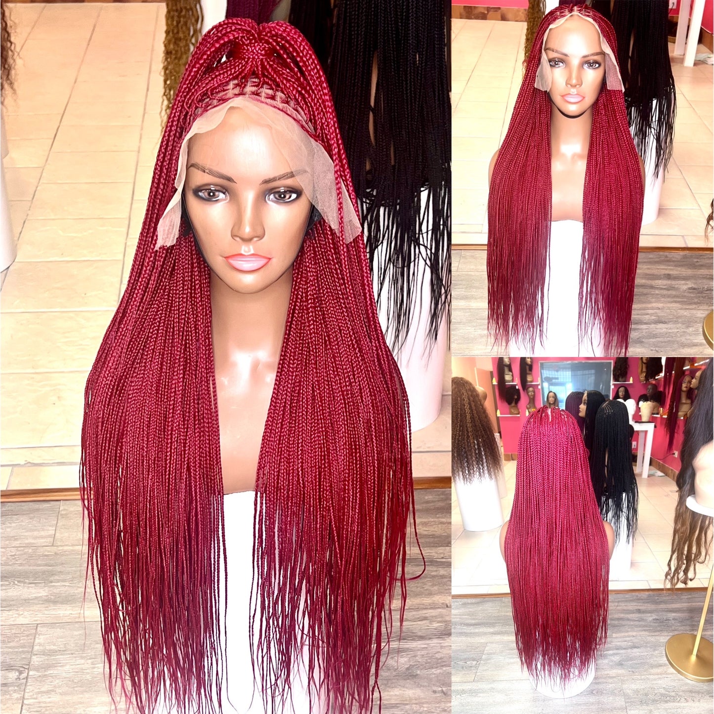 Knotless box braided wig