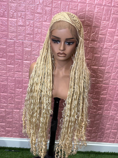 Blonde braids boho