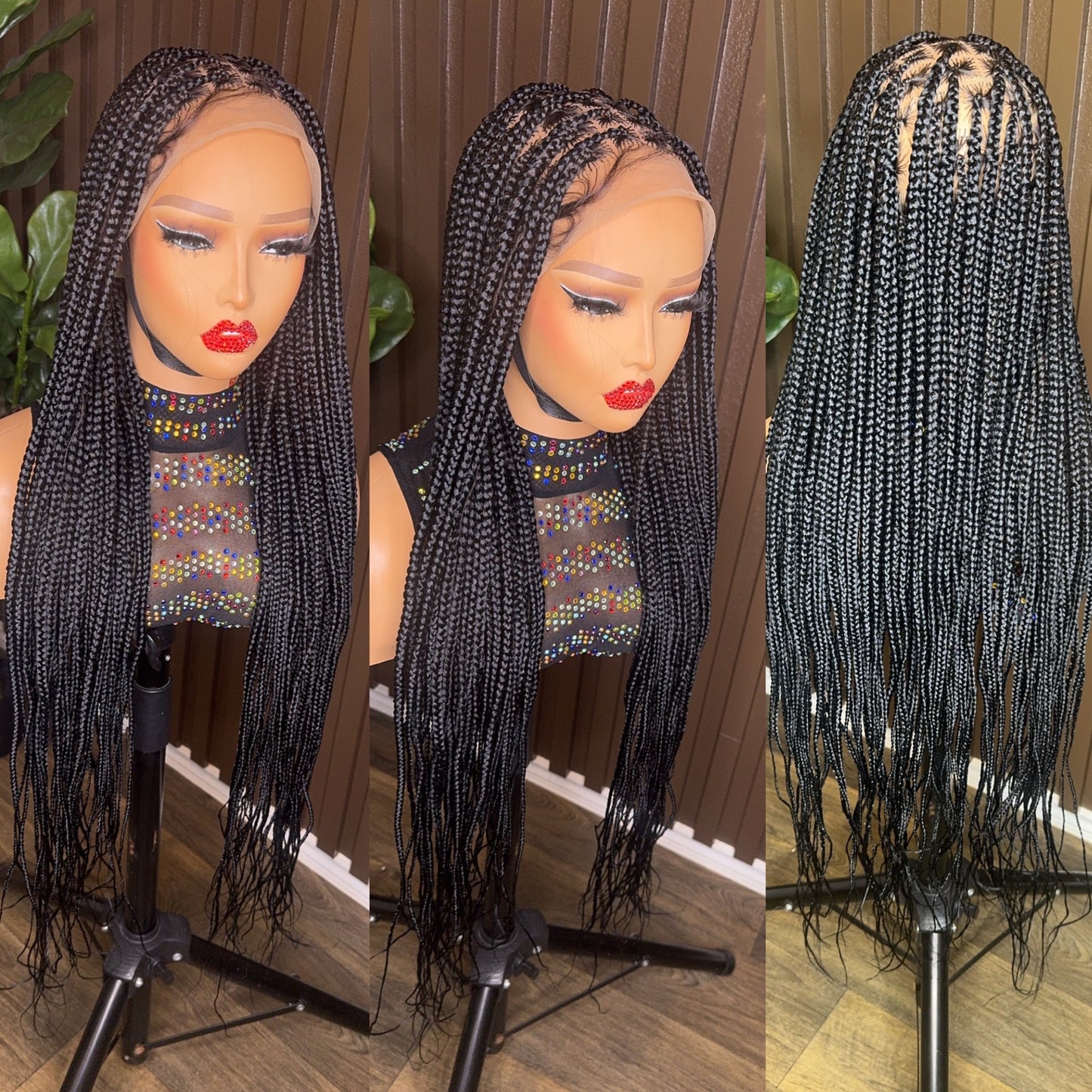 Medium size braided wig