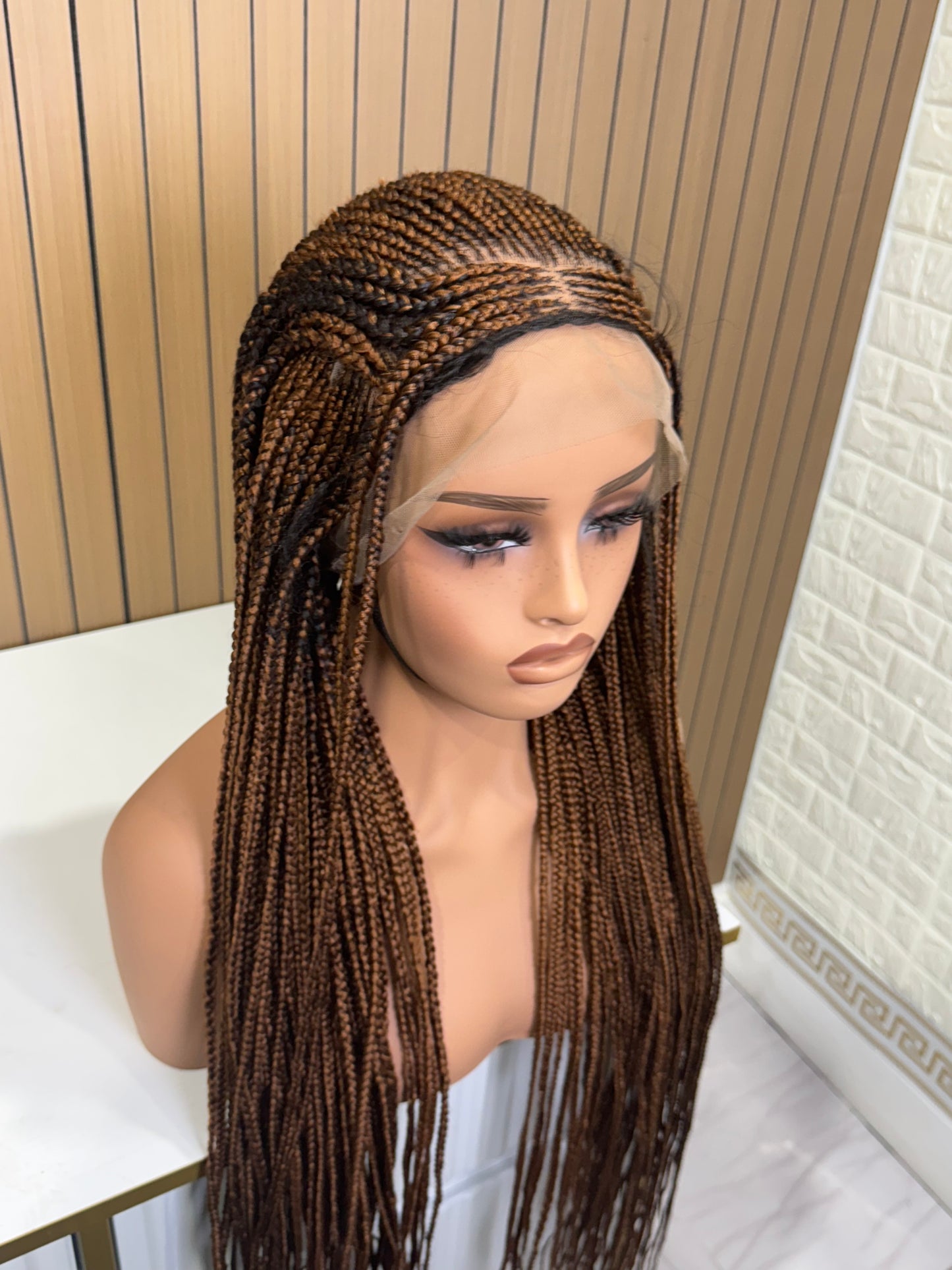 Wig key blonde k or less braided wig fullace