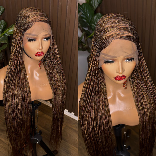 Zigzag mix tone braided wig