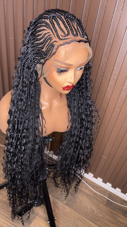 French braided boho braided wig