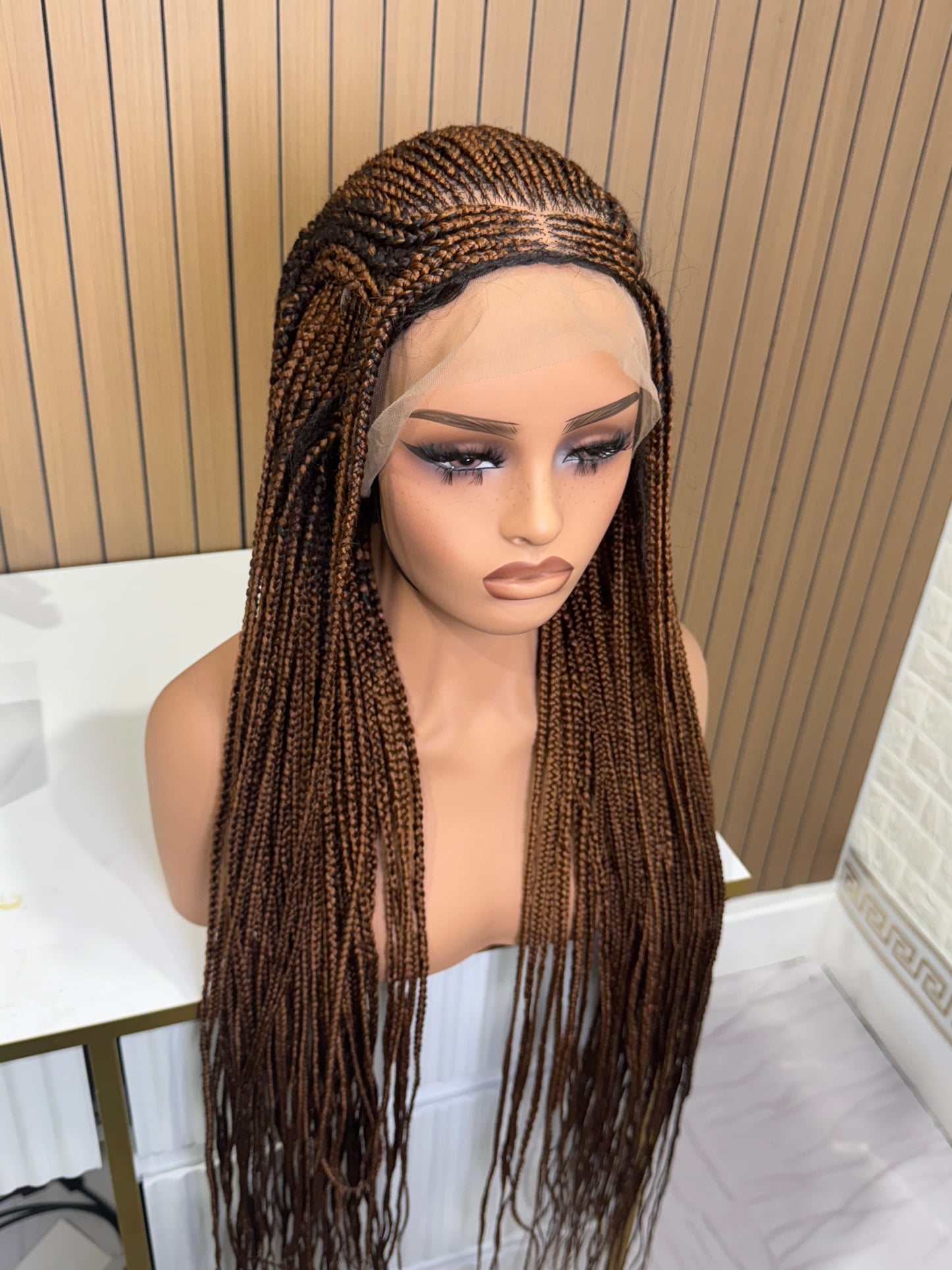 Wig key blonde k or less braided wig fullace