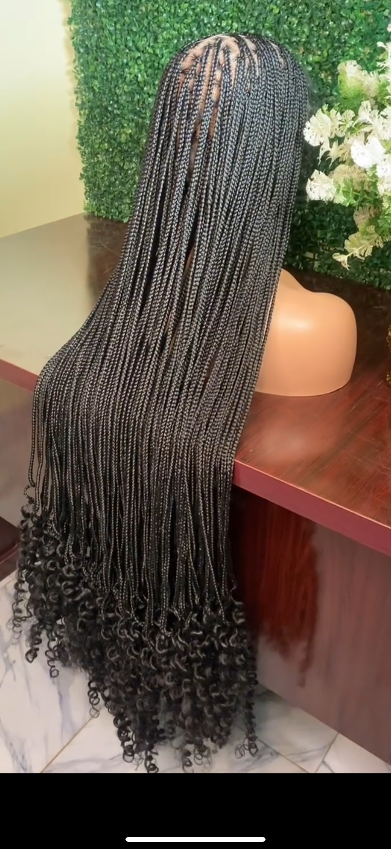 Curly tips 40inches braided wig