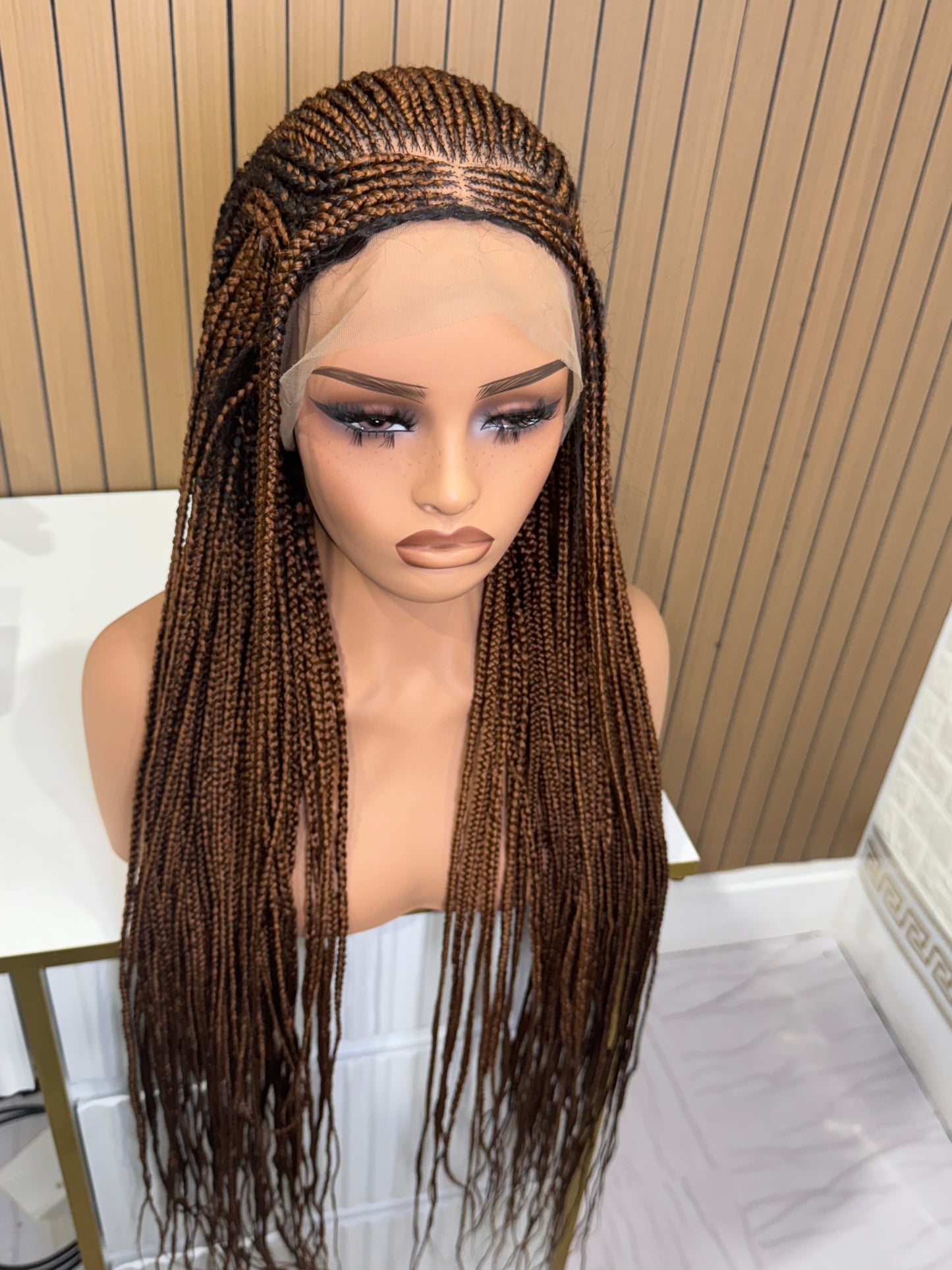 Wig key blonde k or less braided wig fullace