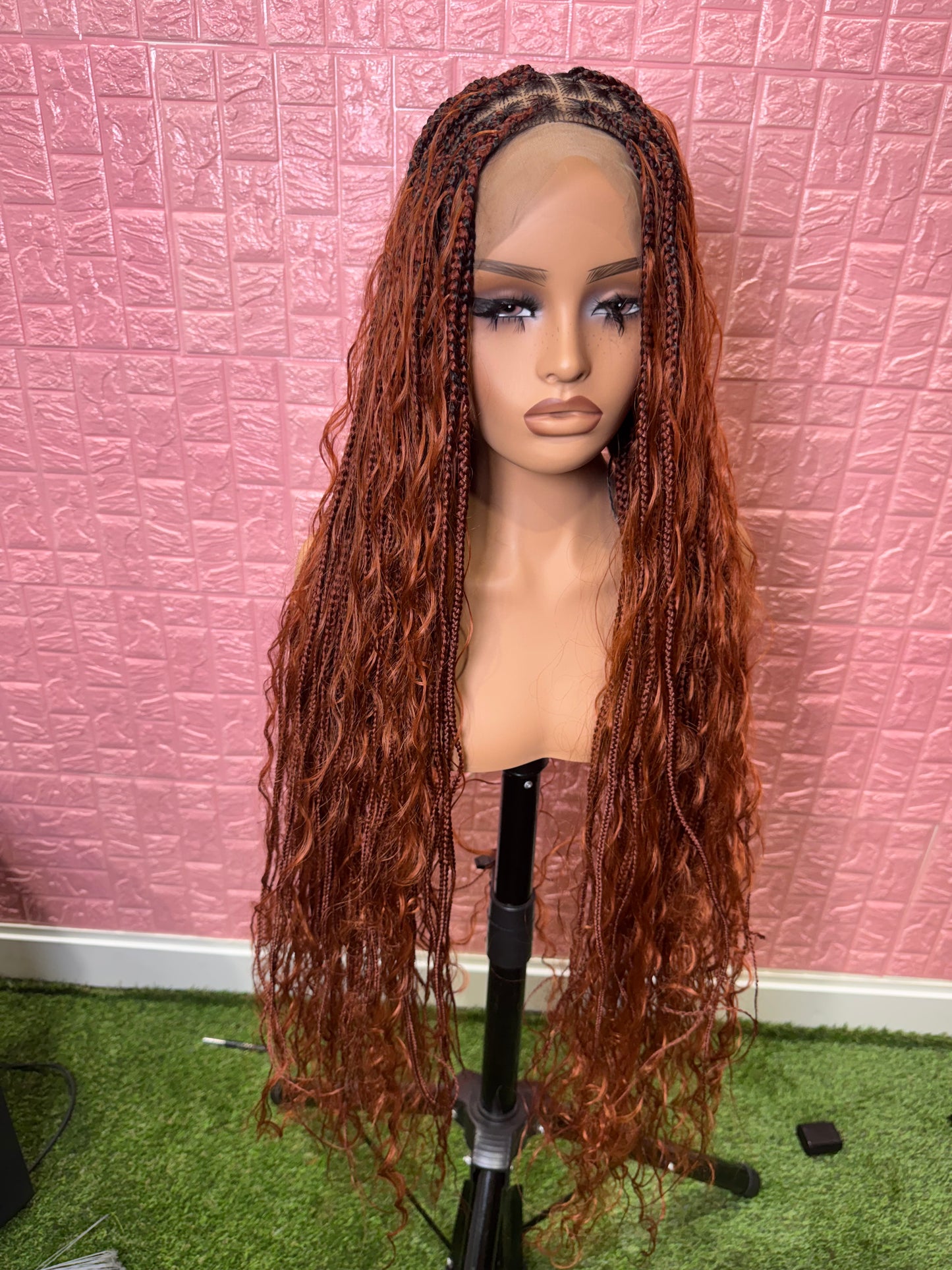 Ginger boho knotless braiding clearance sales