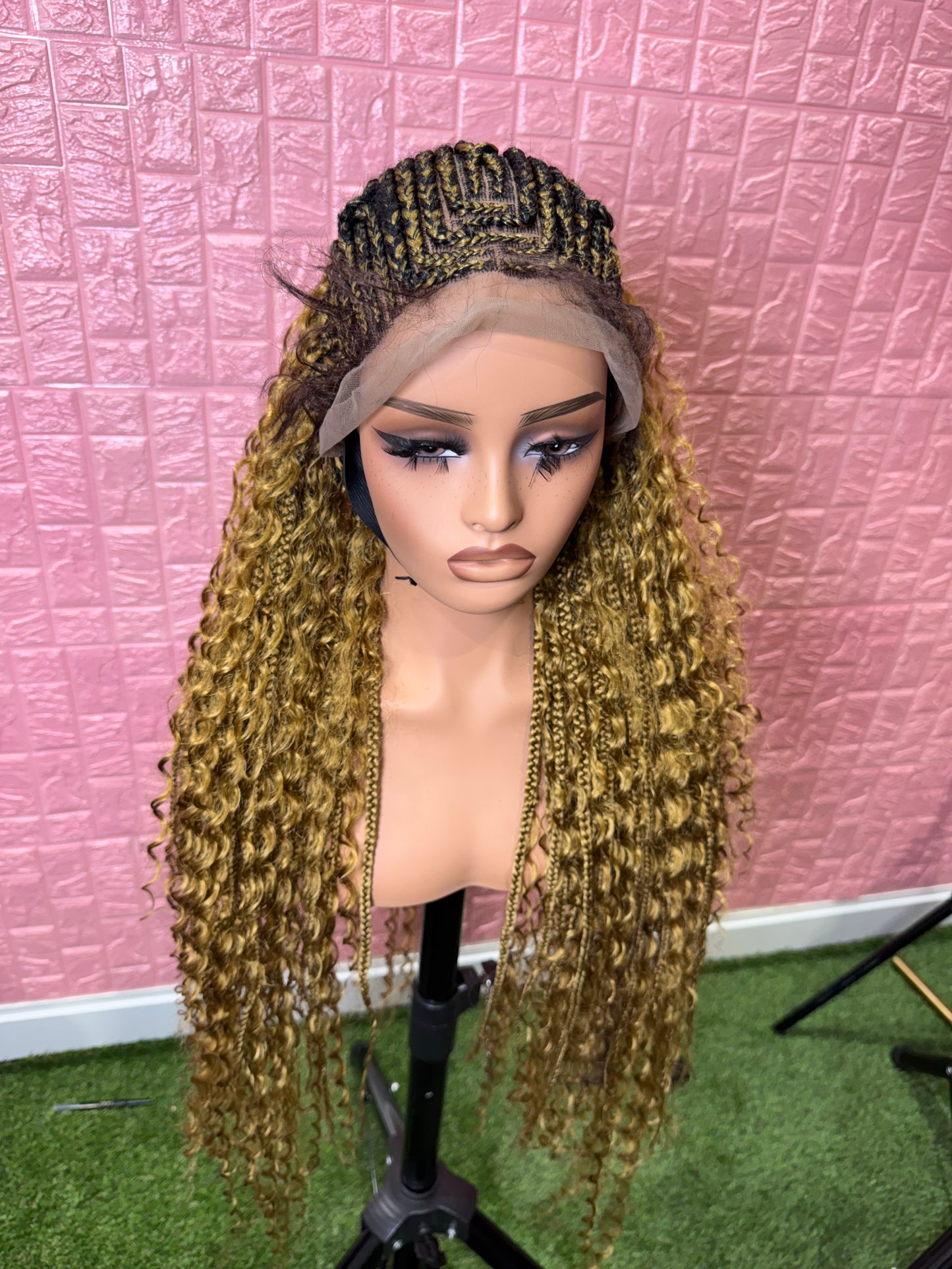 Blonde braids front boho clearance sales