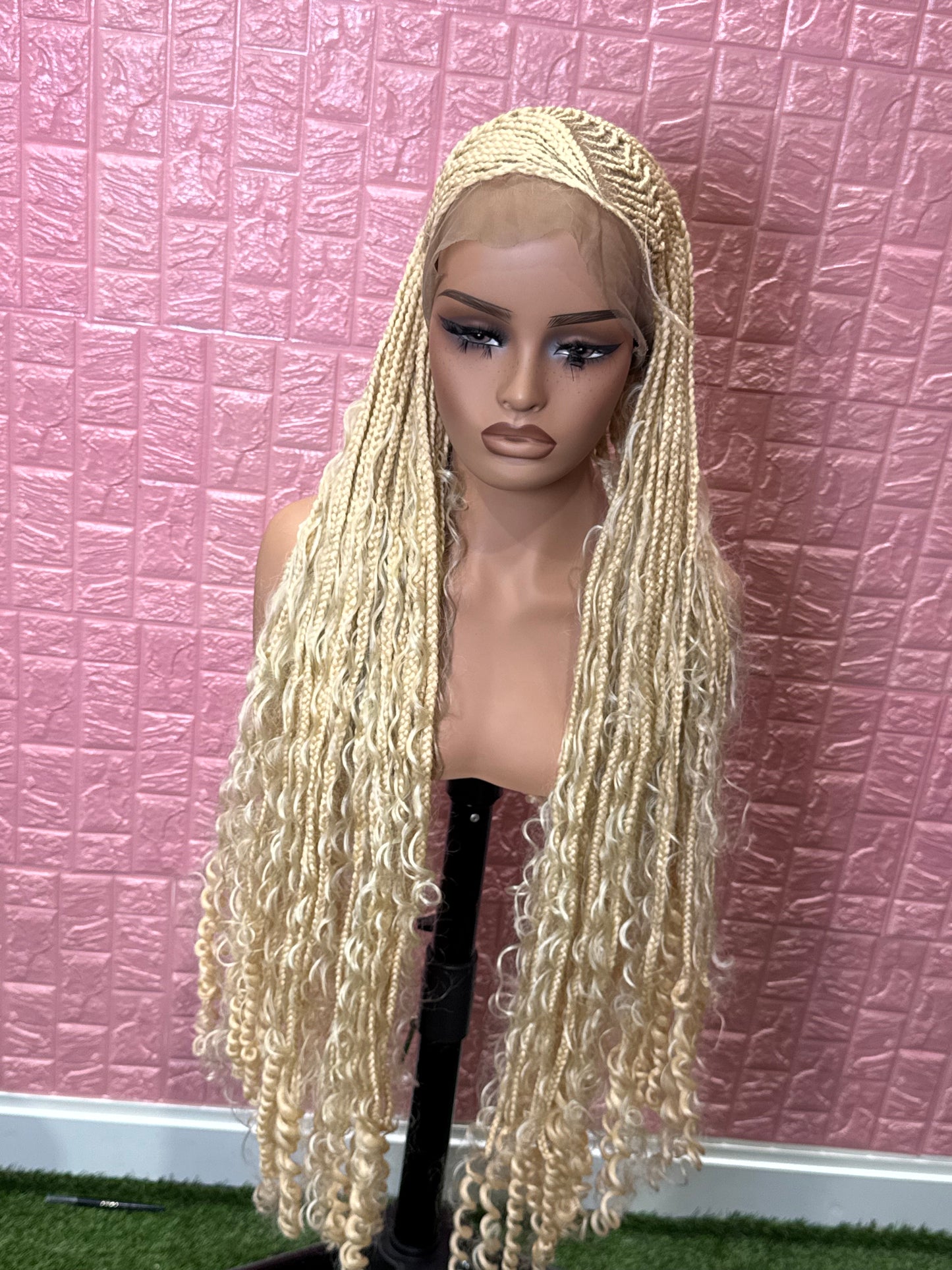 Blonde braids boho