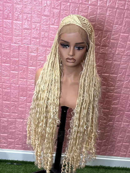 Blonde braids boho