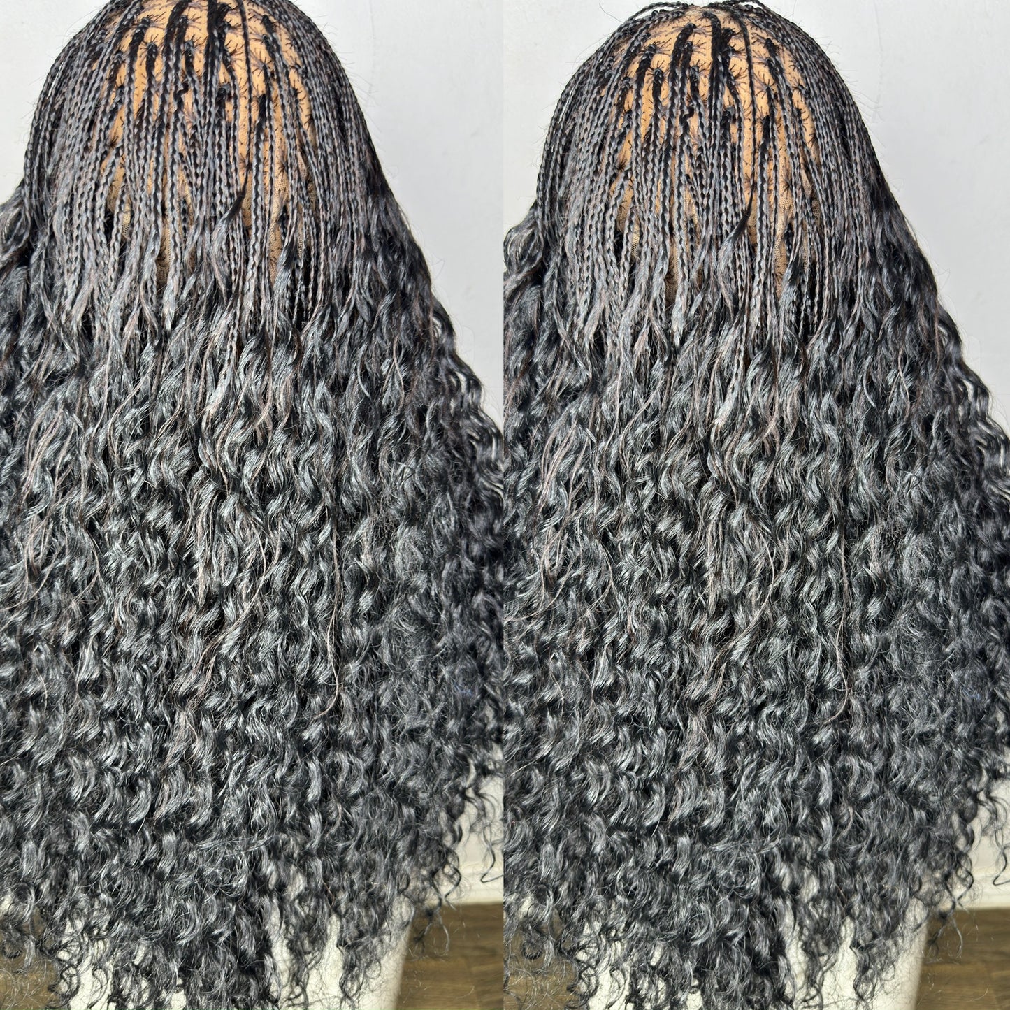 Black bohemian curl wig