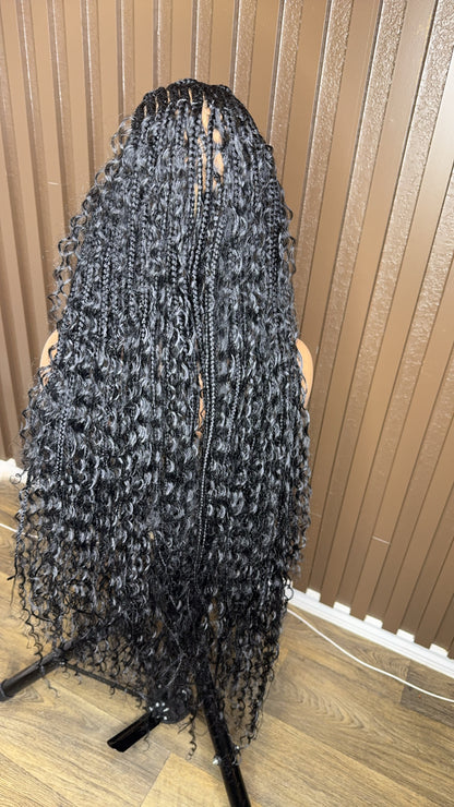 French braided boho braided wig