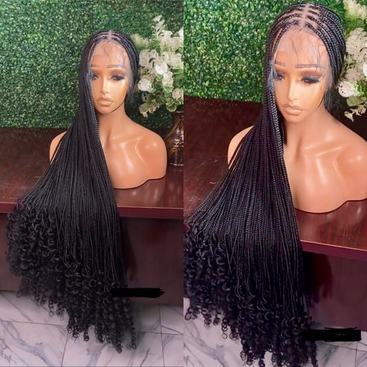 Curly tips 40inches braided wig