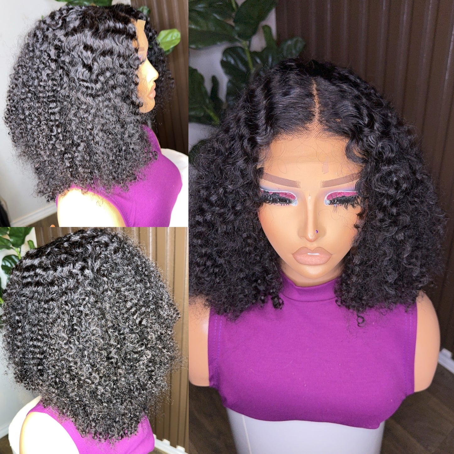 Black curly raw Vietnamese human hair