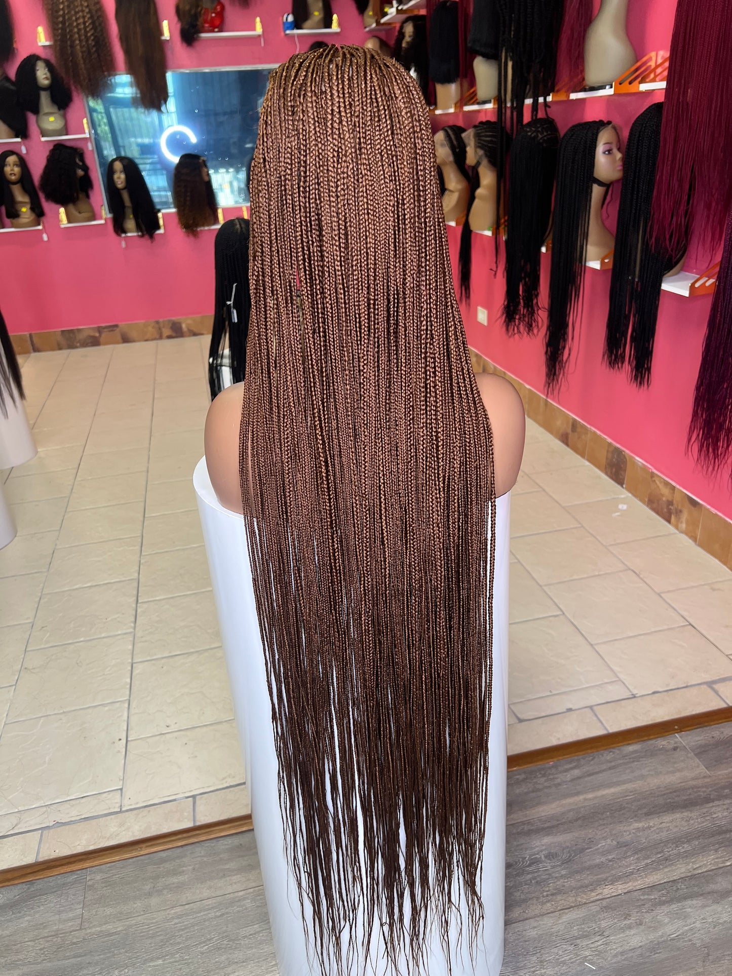 40inches knotless braided wig Brown