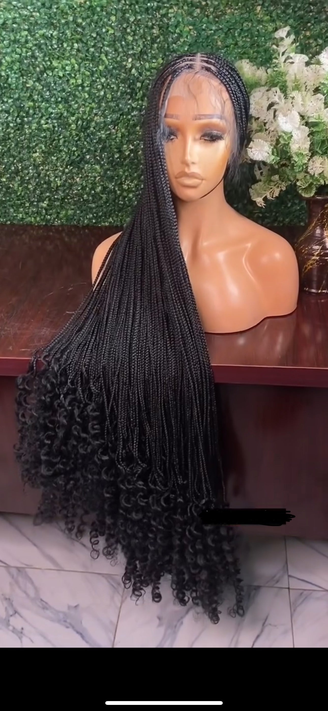 Curly tips 40inches braided wig