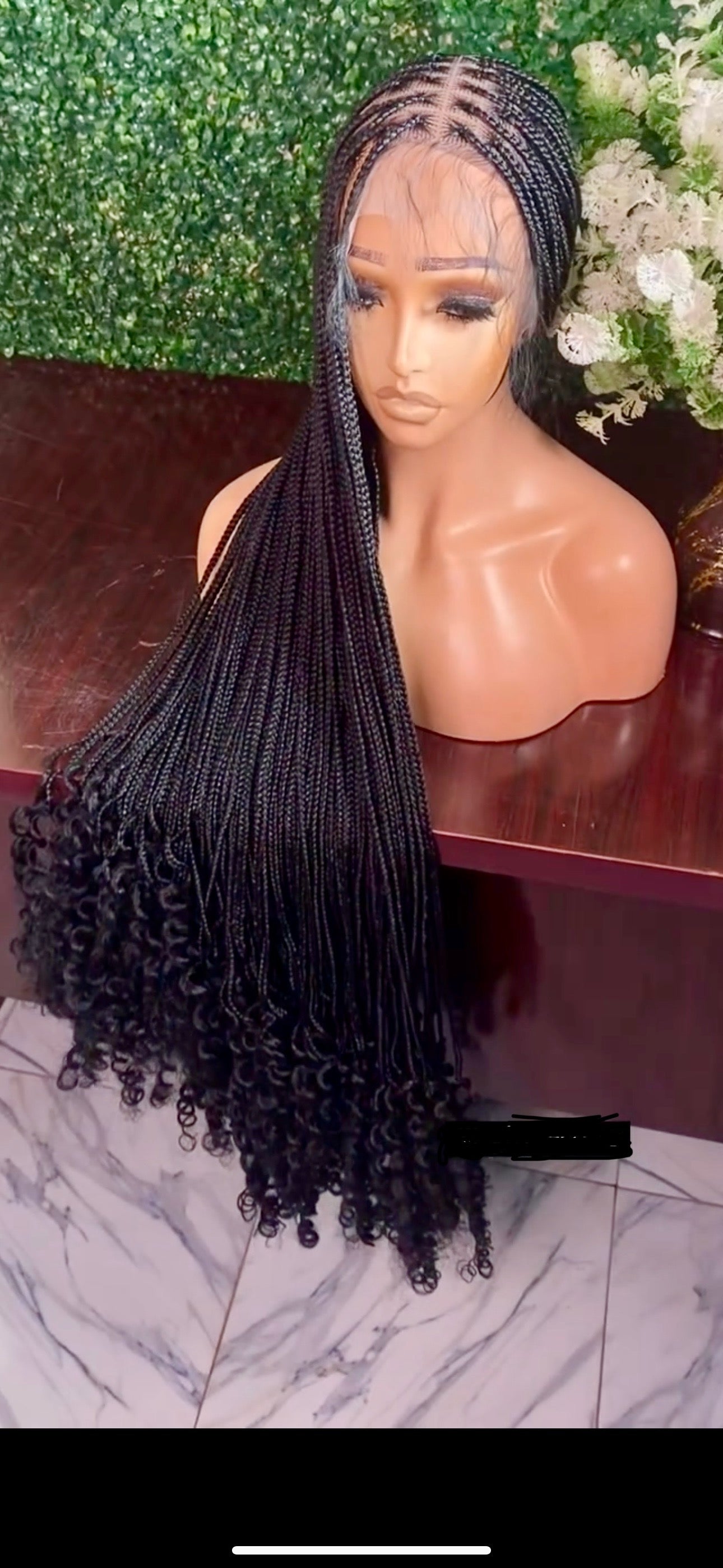 Curly tips 40inches braided wig