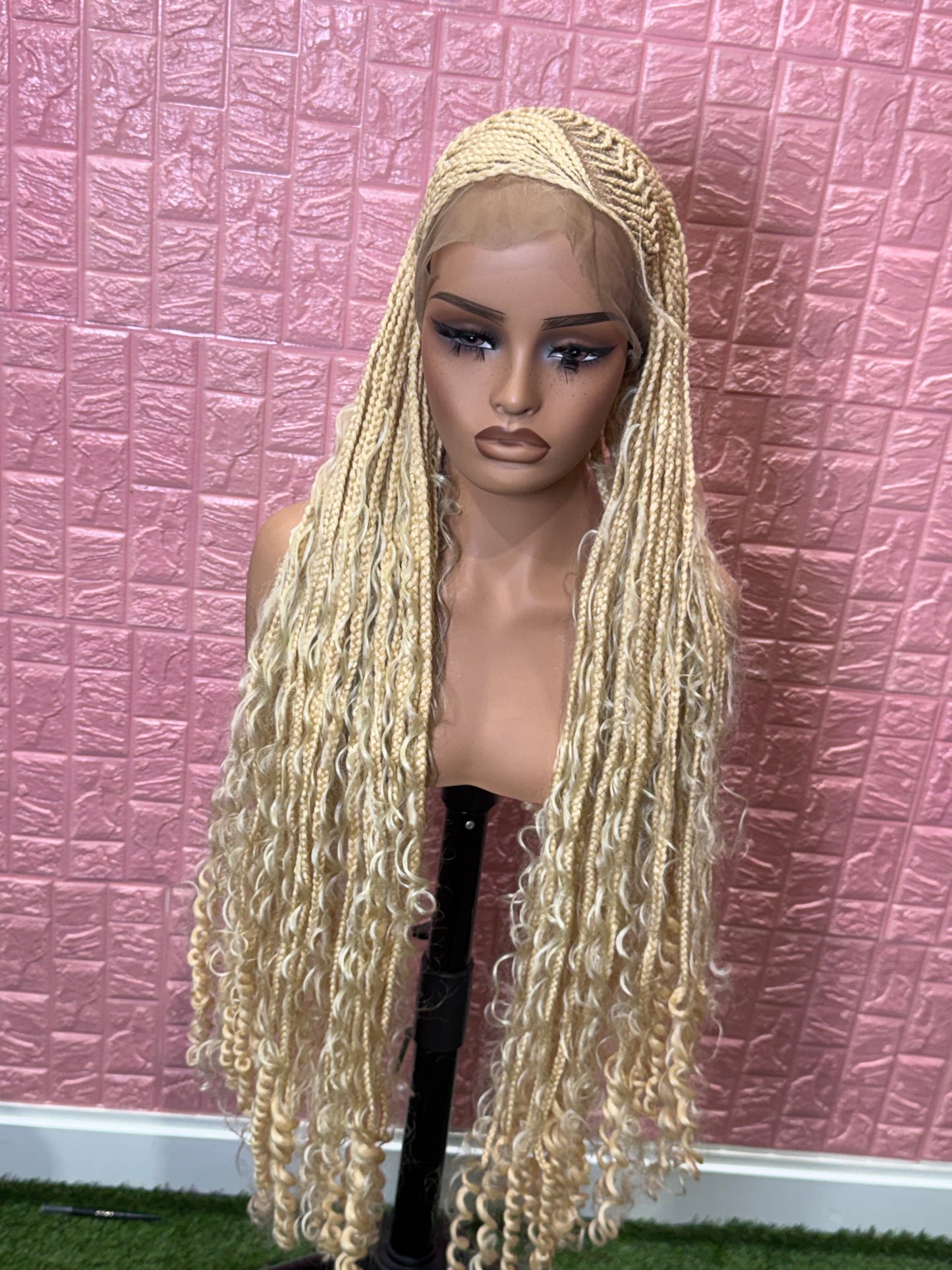 Blonde braids boho