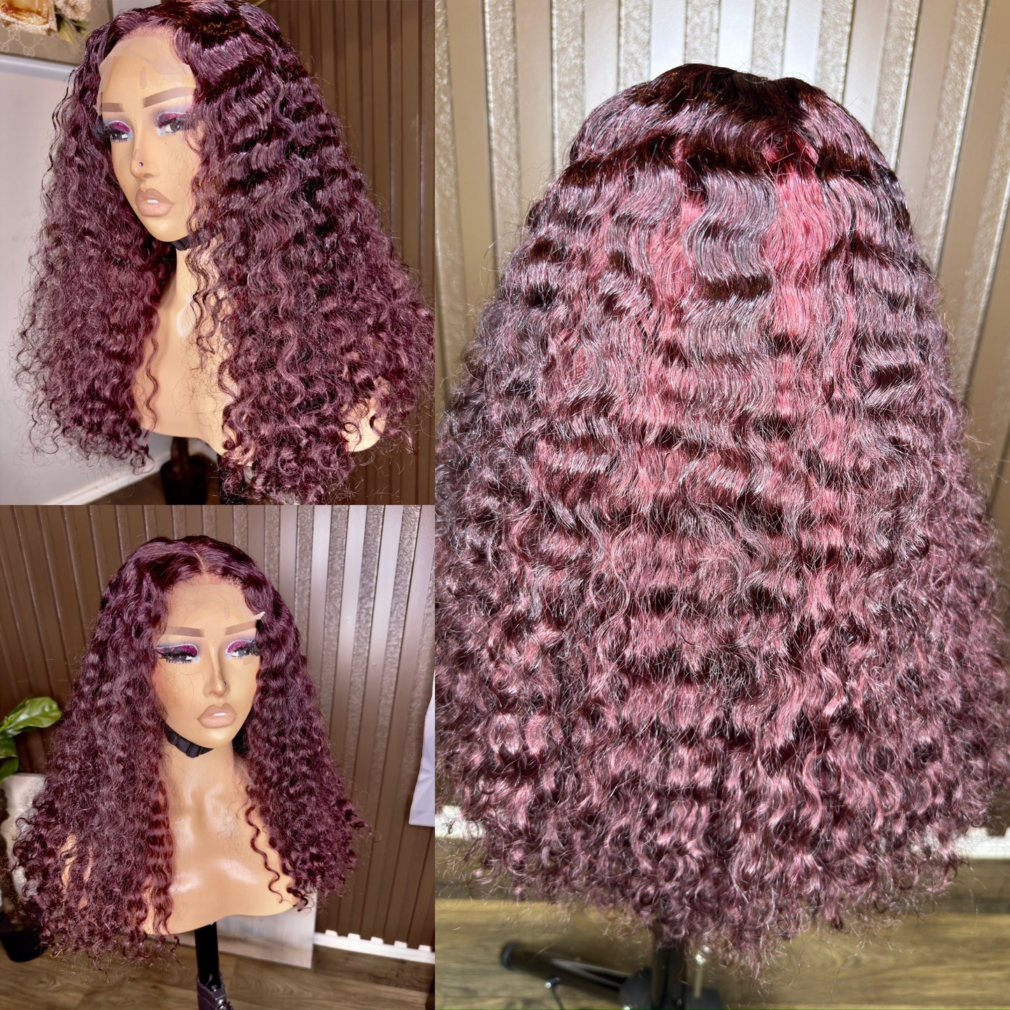 Water wave human hair wig